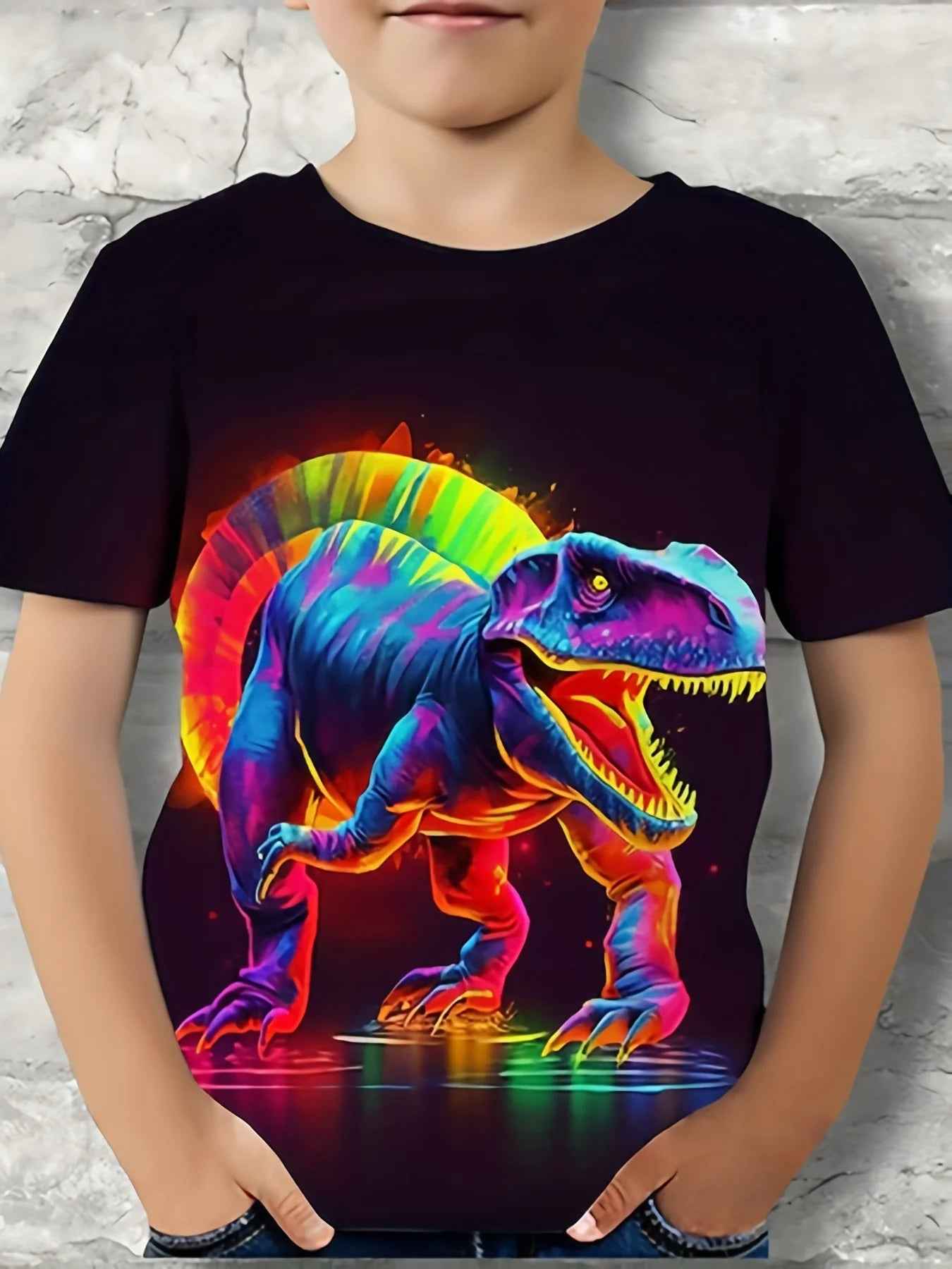 🦖Bold 3D Dino Tee – For Little Boys with Big Roars! - ThiGui