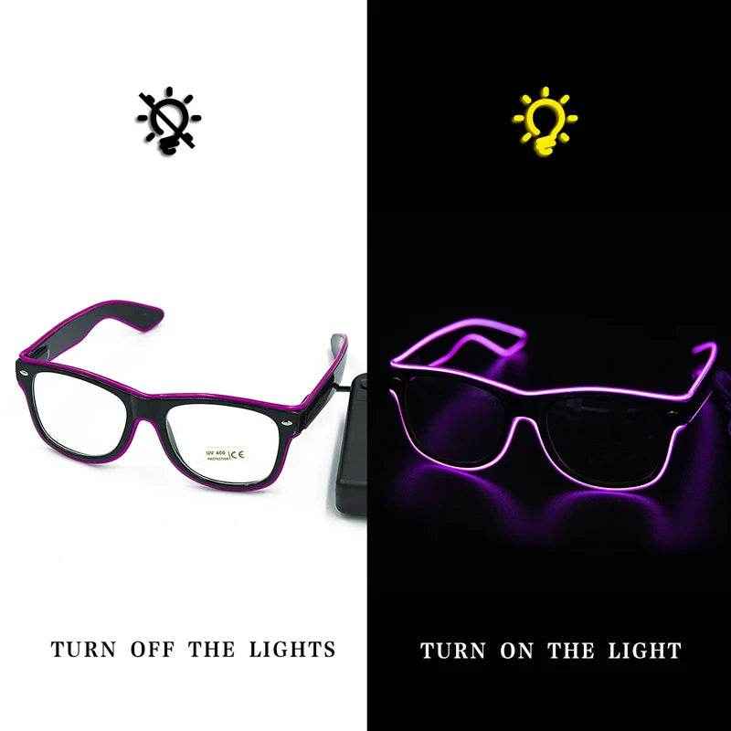 💫Glow Party Magic! Light-Up Neon Glasses for Boys Who Love to Shine - ThiGui