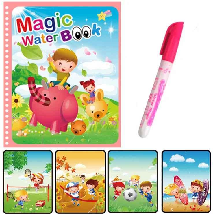 🌈 Magical Water Reveal Book 🖌️ No Mess, All Fun! Perfect for Little Explorers 🚀 - ThiGui