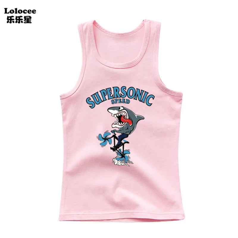 🦈 Cool Shark Power! Boys’ Summer Tank That Roars with Style - ThiGui