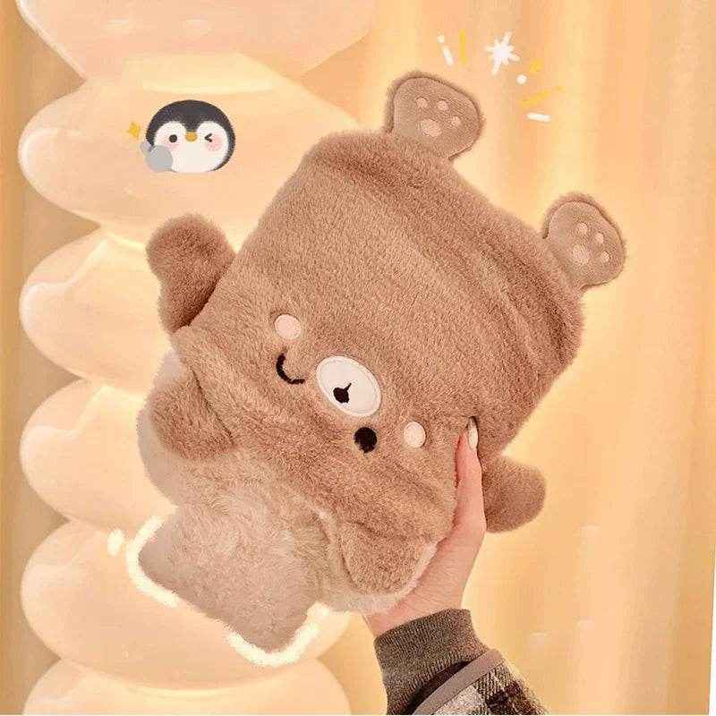 🧸Cuddly Cozy Buddy – Soft Plush Hot Water Bottle for Boys' Tummy, Hands & Feet - ThiGui