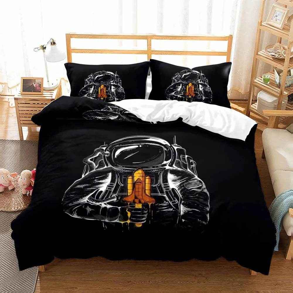 🛸 3D Space Dreams Duvet – Astronaut Bedding for Little Galaxy Explorers! - ThiGui