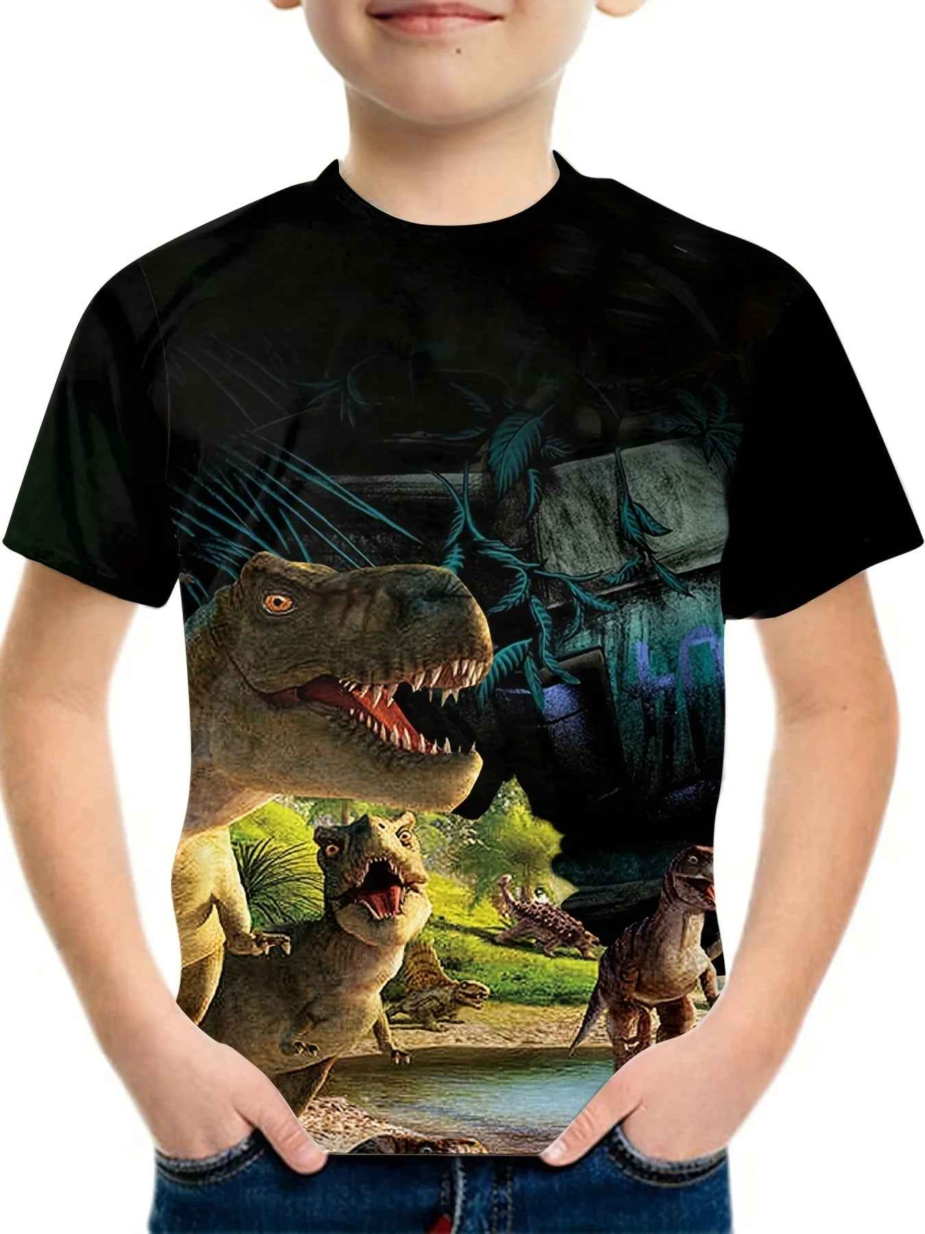🦖Bold 3D Dino Tee – For Little Boys with Big Roars! - ThiGui