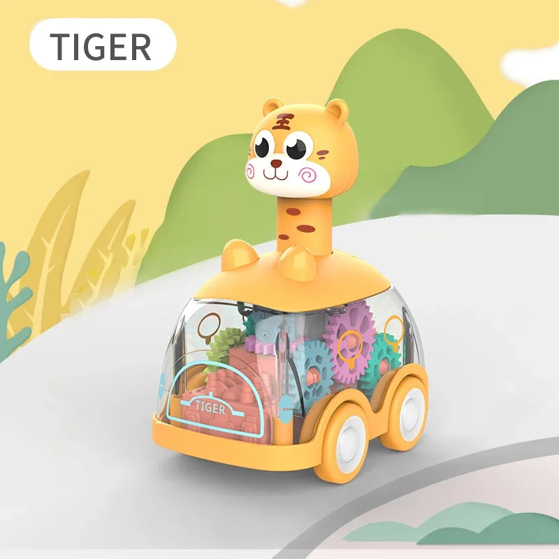 🚗🧩 Press & Go Gear Cars – Fun-Powered Motion with Animal Puzzle Magic! 🦁💨 - ThiGui