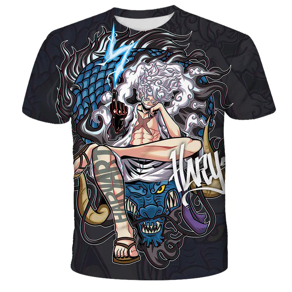 ⚓🔥 Cool Pirate Energy Boys T-Shirt – Luffy Adventure Summer Tee 🔥⚓ - ThiGui