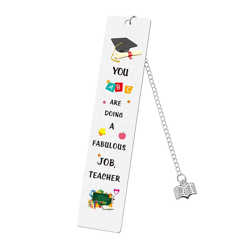 📚🌟 A Bookmark That Says “Thank You” – Colourful Steel Gift for Inspiring Teachers ✏️🍎 - ThiGui