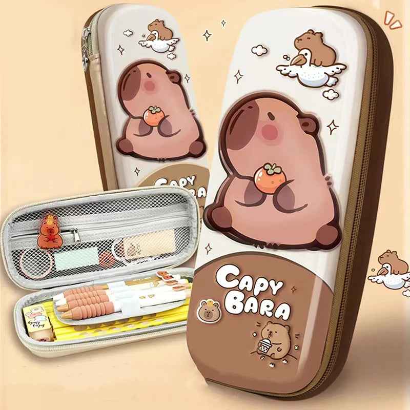 ✂️ Capybara Power Case – 3D Hard Shell Pencil Box That’s Tough, Cute & School-Proof - ThiGui