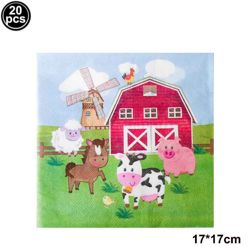 🐷Oink, Moo, Baa – Adorable Farm Animals Tablecloth for a Barnyard Bash! 🐮🐑 - ThiGui