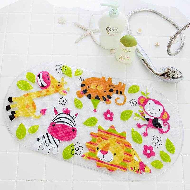 🐾 Safe, Sweet & Splash-Ready – Cartoon Suction Bath Mat for Kids Who Love Bathtime Fun! - ThiGui