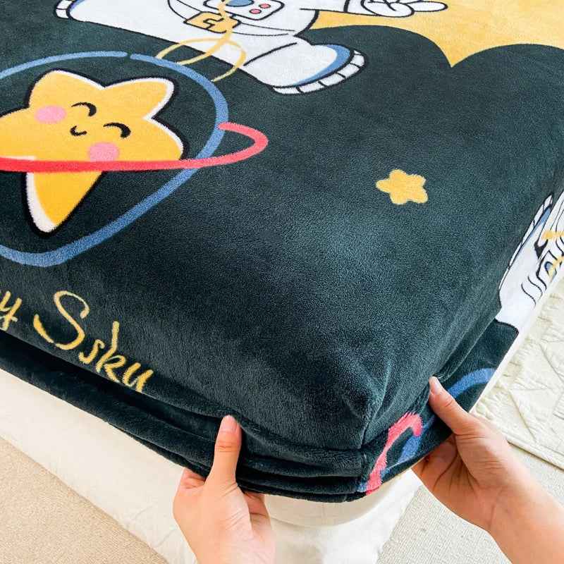 🛏️Snuggle-Ready! Ultra-Soft Velvet Fitted Sheet for Winter Nights - ThiGui