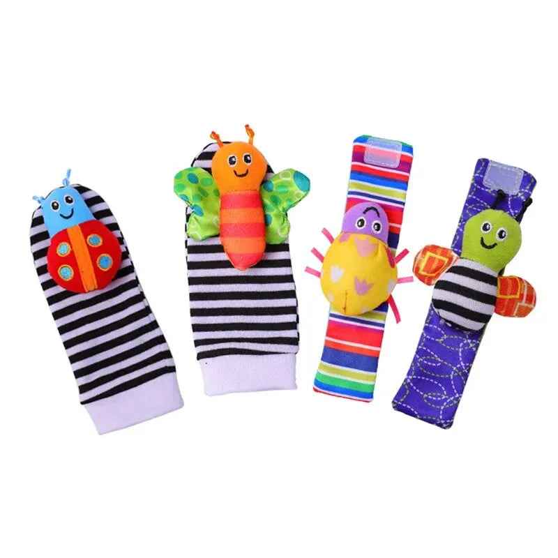 🧦Adorable Baby Rattle Socks & Wrist Toys – Sensory Fun for Little Feet & Hands (0–12M) - ThiGui