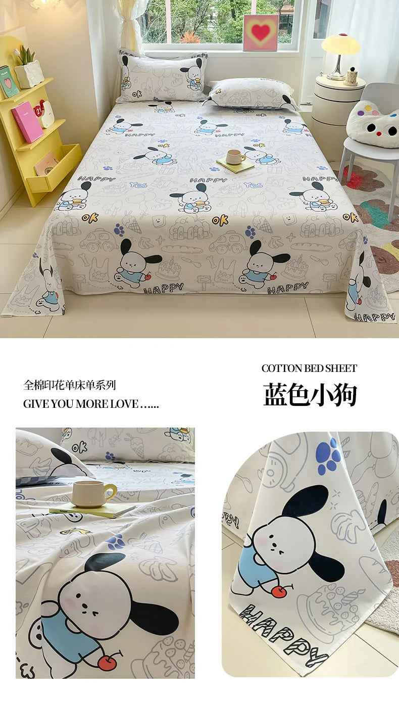 🛏️Fresh Flowers, Sweet Dreams – Soft Cotton Bed Sheet for Kids 🌸 - ThiGui