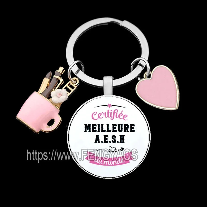 🧡 Merci Keychain – A Lovely Little Thank You for Amazing Teachers & Classroom Heroes! 🎁 - ThiGui