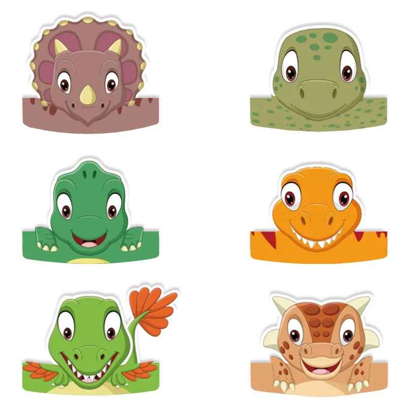 🦖 Dino Birthday Party Set – Hats, Glasses & Giggles for Your Little T-Rex! 🎉🦕 - ThiGui