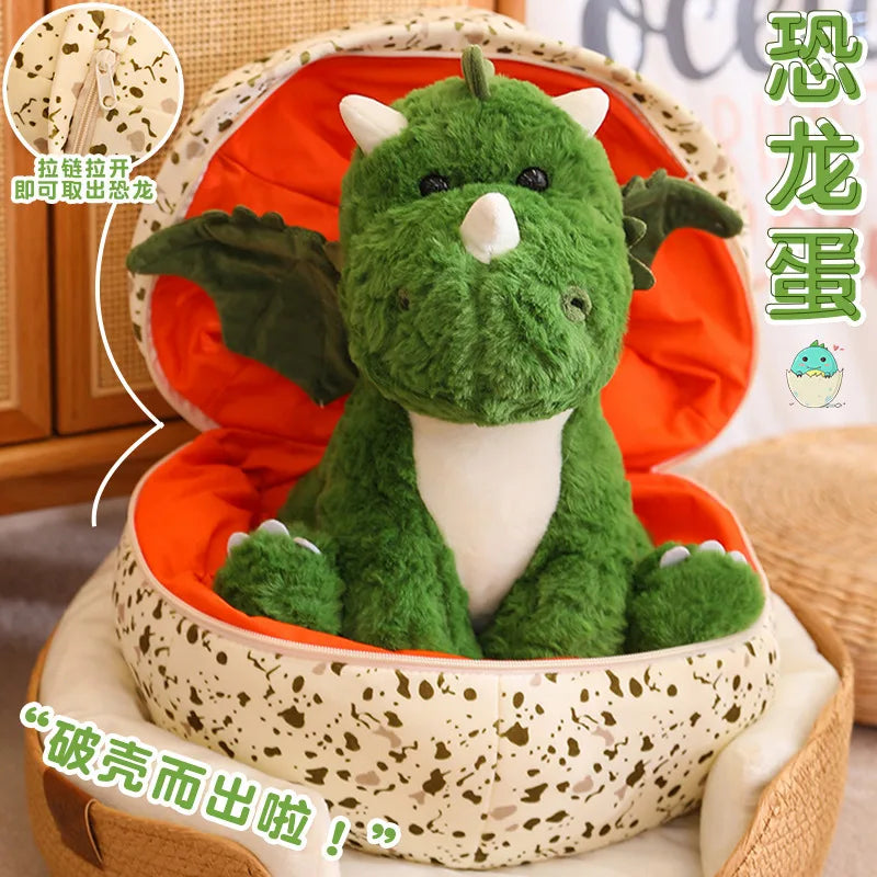 🦕 From Egg to Snuggle – Magical Dinosaur Plush for Roaring Cuddles! 💚🥚 - ThiGui