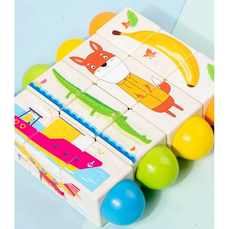 🧩 Spin & Match Wooden Puzzle – 3D Animal Block Fun for Clever Little Learners! 🐘🎨 - ThiGui