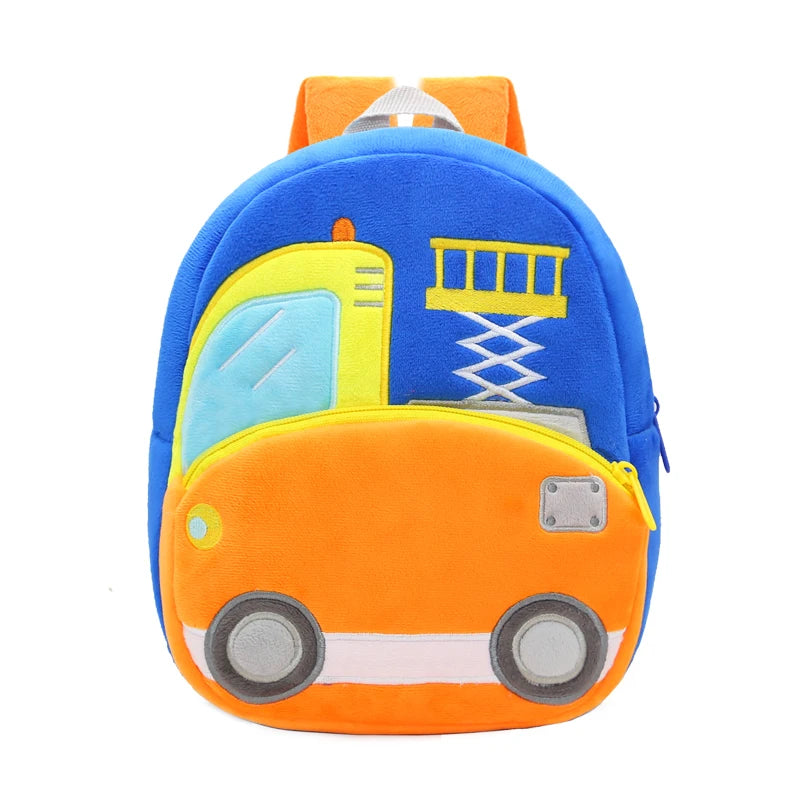 🚧👷‍♂️ Excavator Plush Backpack – Soft & Fun Schoolbag for Tiny Construction Fans! 🎒💛 - ThiGui