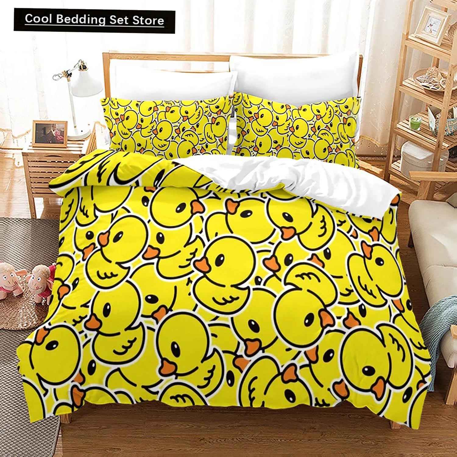 💛Adorable Yellow Duck Bedding Set for Kids & Grown-Ups! - ThiGui
