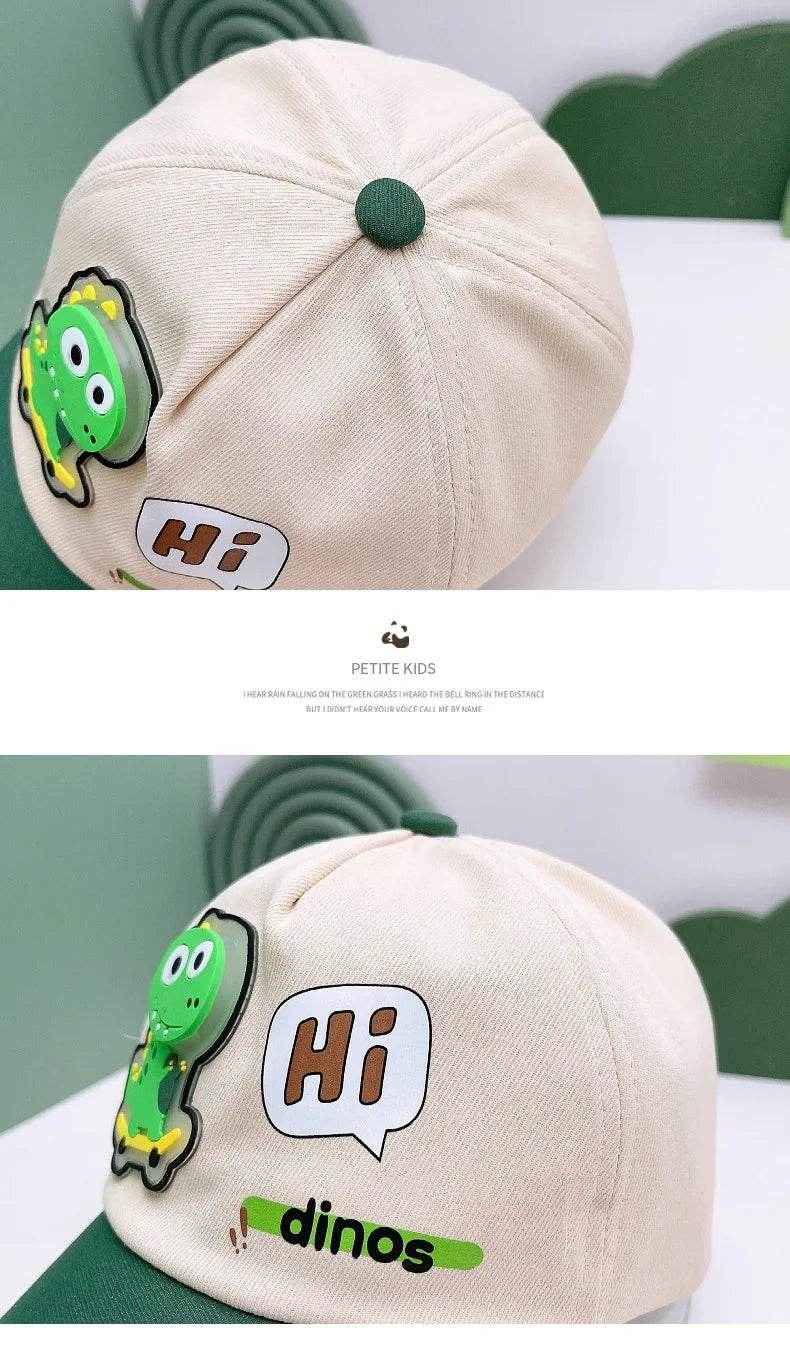 🧢Roarsome Dino Cap – The Comfy, Cool Hat Every Little Explorer Needs This Summer! - ThiGui