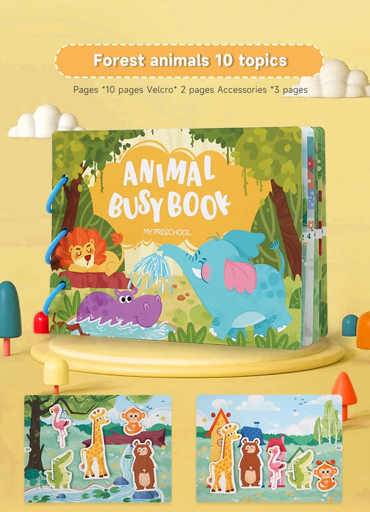 📘 My First Montessori Busy Book – Hands-On Learning Fun for Little Minds! 🧠✨ - ThiGui