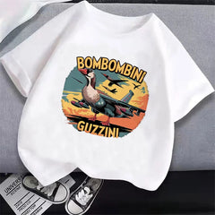 Italian Brainrot T-Shirt Kids Cartoon Anime Print Clothes Round Neck Basic Italian Brainrot Kids Cartoon Tee 🎨😎 Fun Anime Style Boys T-Shirt Tops Absorbent Casual Shirts Gift - ThiGui