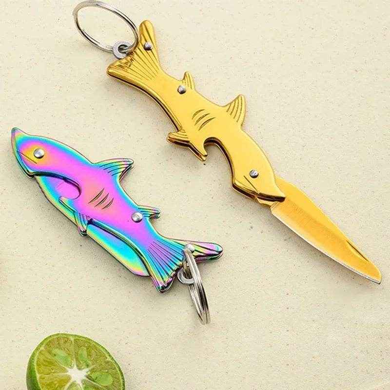 🦈Mini Shark Folding Pocket Knife Keychain Tool for Smart Outdoor or Everyday Use - ThiGui
