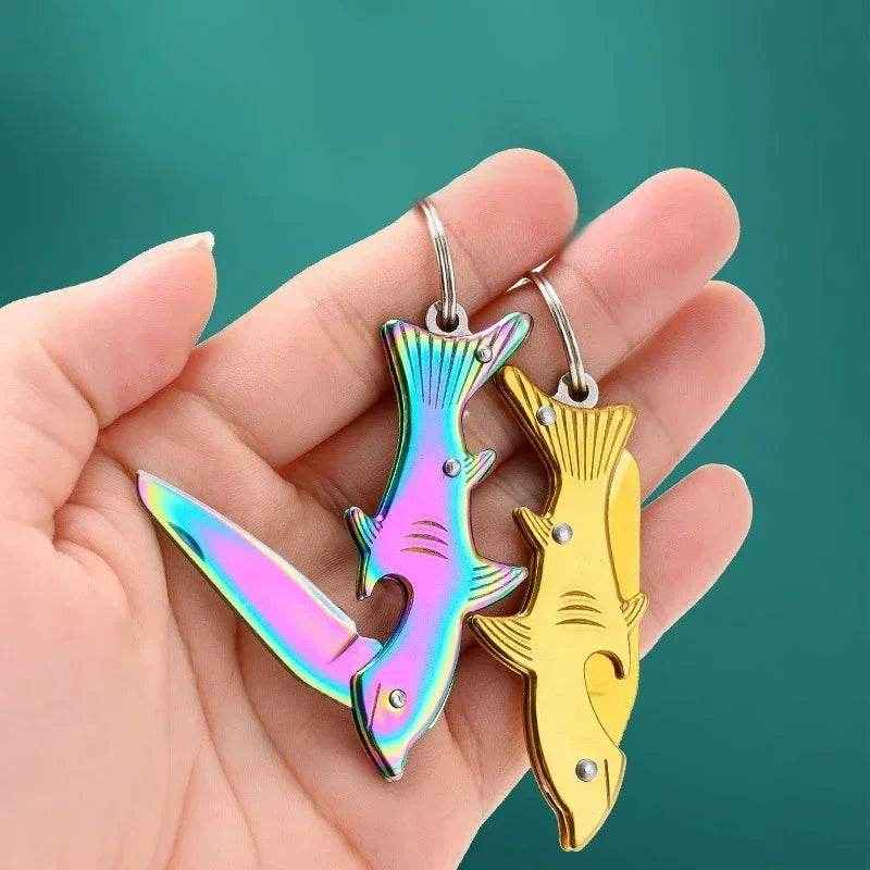 🦈Mini Shark Folding Pocket Knife Keychain Tool for Smart Outdoor or Everyday Use - ThiGui