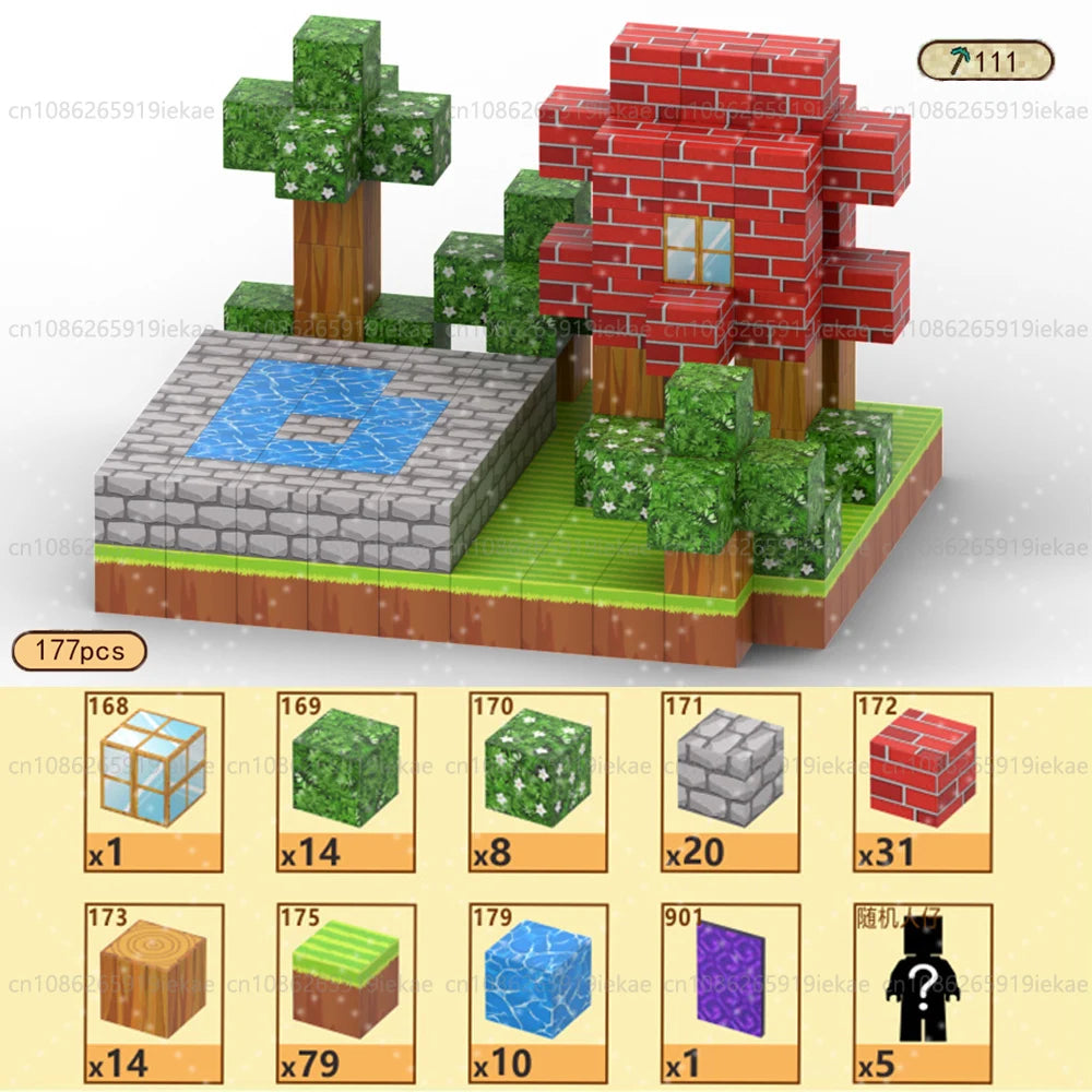 🧲 Build & Imagine! Magnetic Mine World Cube Set for Kids – Craft, Create, and Play 🎮🌍 - ThiGui