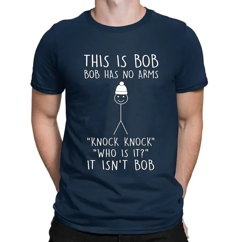 This Is Bob Stickman Joke Tee 😂🎭 Funny Vintage Cotton Graphic Shirt - ThiGui