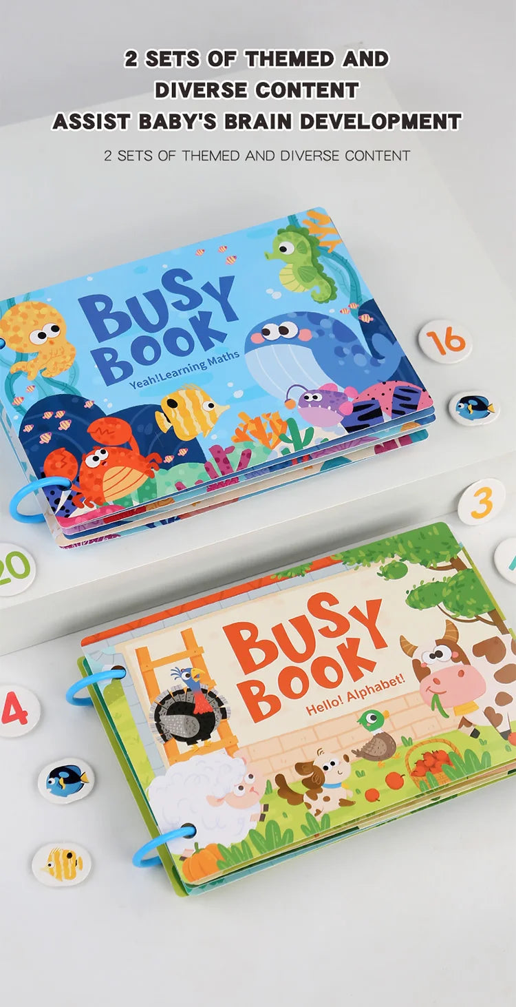 📘✨ Montessori Busy Book – Hands-On Learning & Matching Fun for Curious Toddlers! 👶🎓 - ThiGui