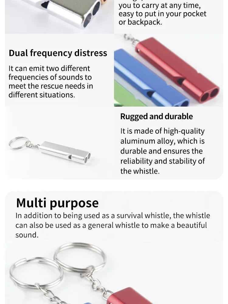 🛡️Flat Dual-Tone Safety Whistle – Compact & Loud for Outdoor Adventures with Your Little Explorer - ThiGui