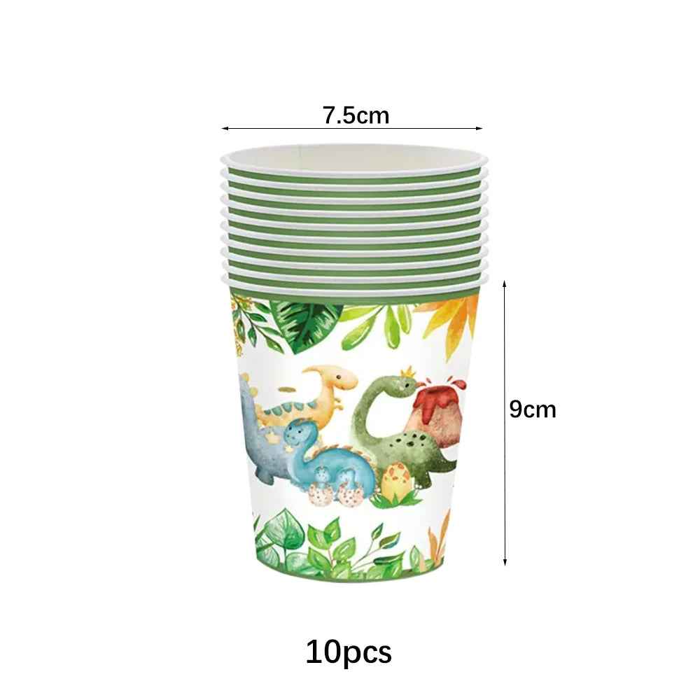 🦕 Dino-Roar Party Set – Fun Disposable Tableware for a Jurassic Birthday Bash 🎂🎈 - ThiGui