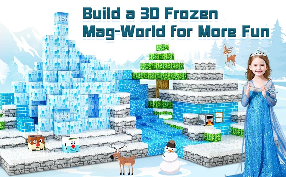 🧲 Build & Imagine! Magnetic Mine World Cube Set for Kids – Craft, Create, and Play 🎮🌍 - ThiGui