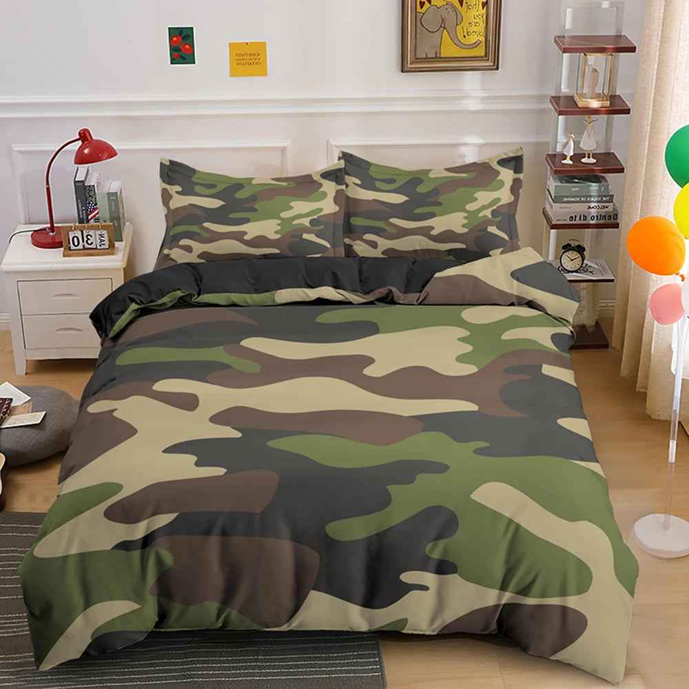 🪖Mission Sleep: Camouflage Duvet Set for Brave Little Adventurers 🌙 - ThiGui