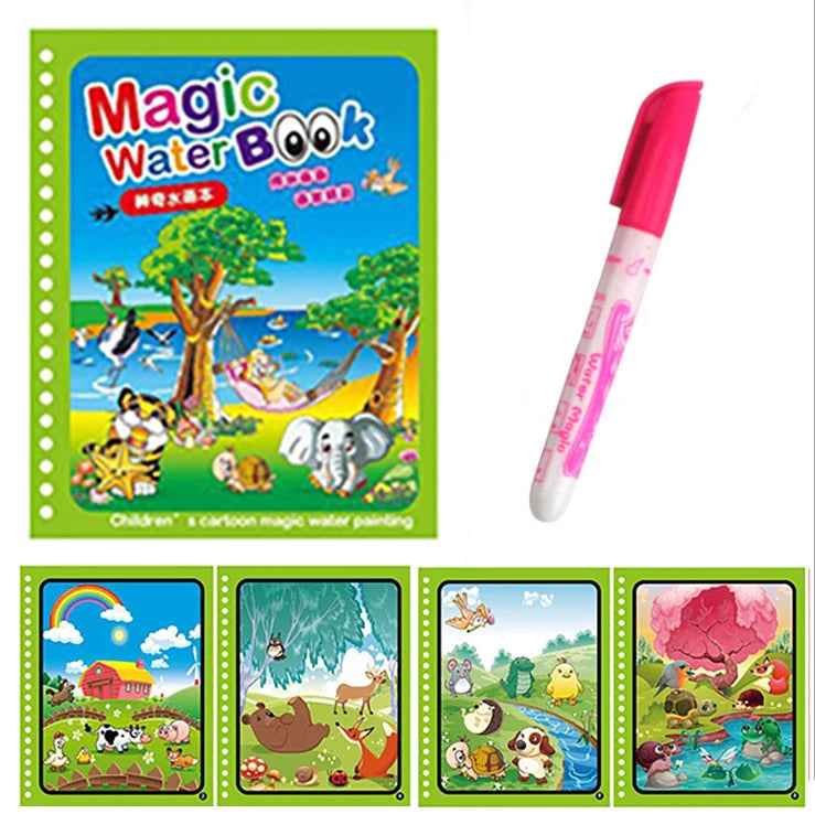 🌈 Magical Water Reveal Book 🖌️ No Mess, All Fun! Perfect for Little Explorers 🚀 - ThiGui