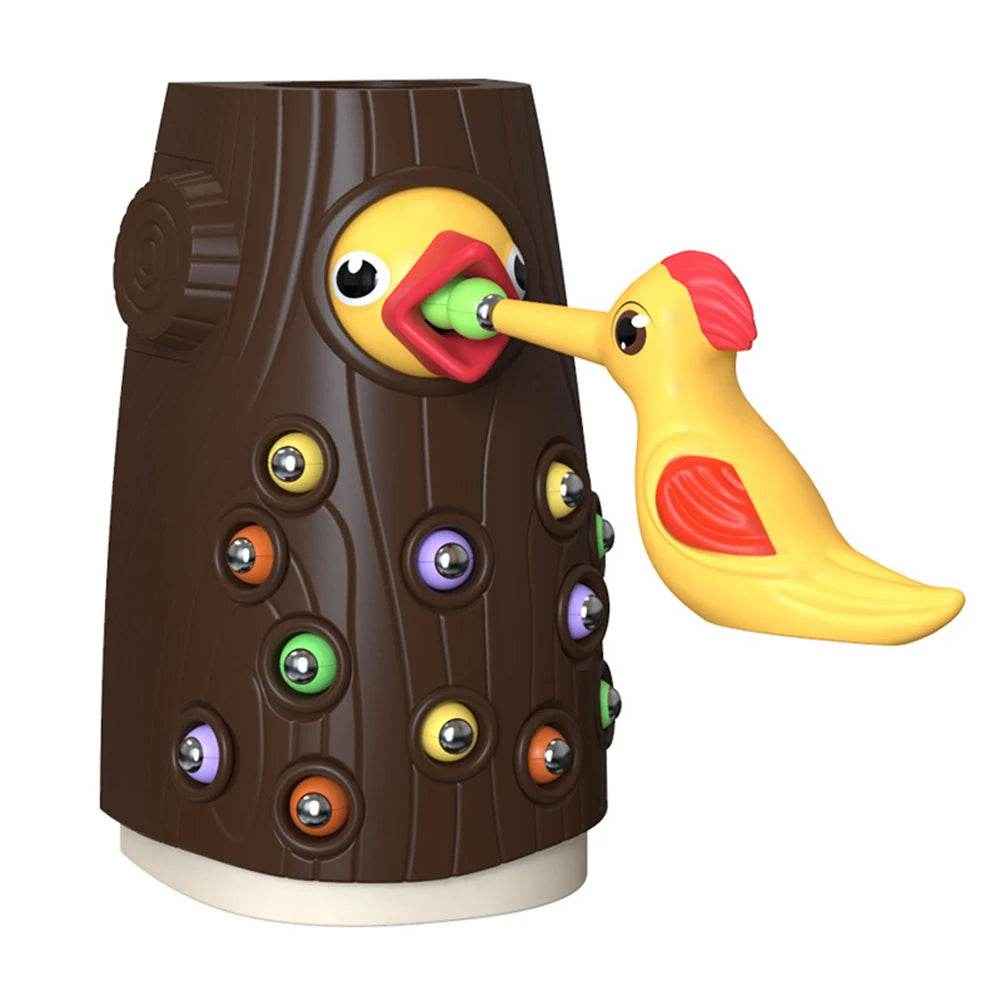 🐥Peck, Catch, and Learn – The Adorable Magnetic Woodpecker Game for Busy Little Hands! - ThiGui