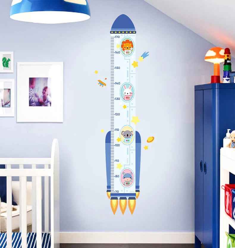 Watch Me Grow! Cute Animal Height Chart Wall Sticker for Boys’ Rooms - ThiGui