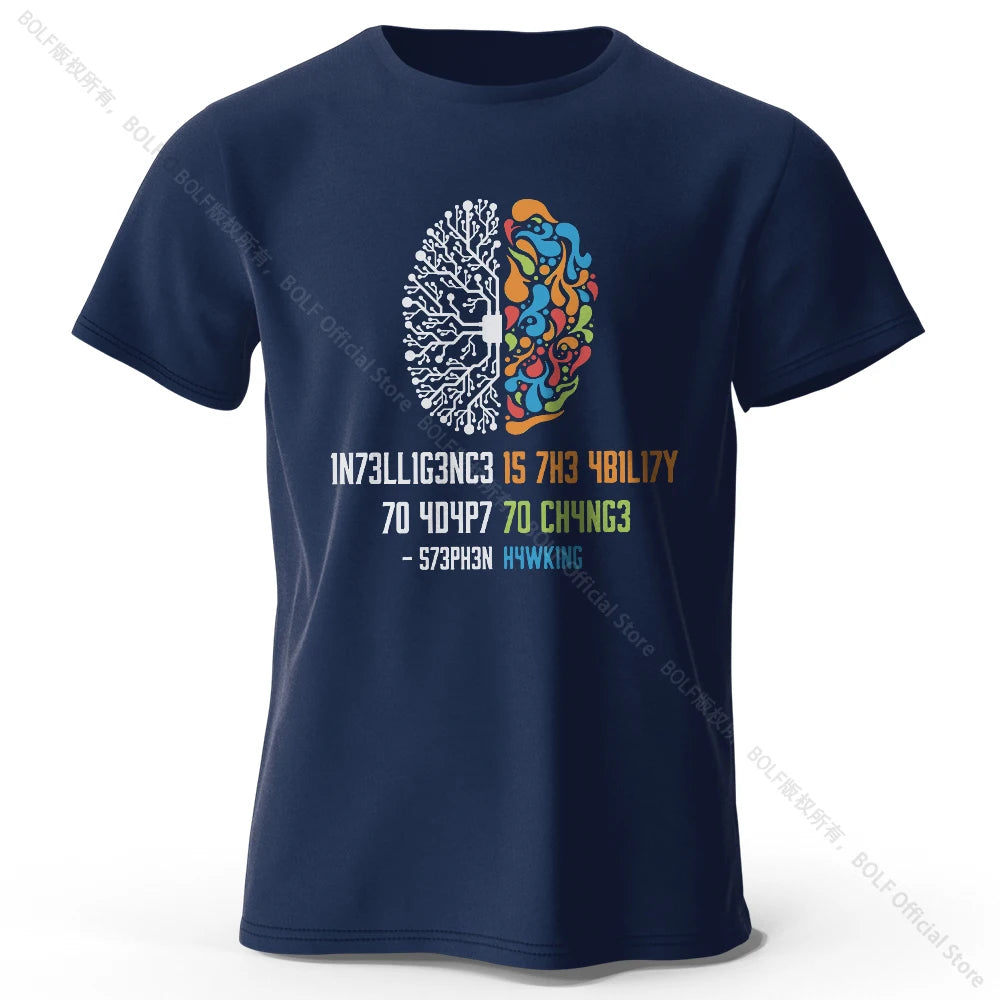 Brain Power Cotton Tee 🧠✨ Funny Soft & Breathable Unisex T-Shirt - ThiGui