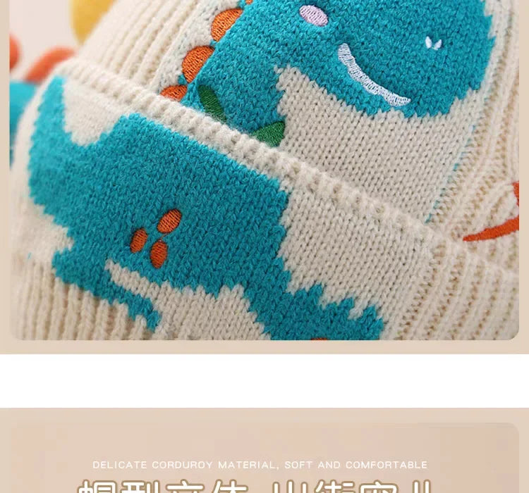 🧢🦕 3D Dino Earmuff Hat – Cozy, Cute & Roarsome for Winter Days! ❄️👶 - ThiGui