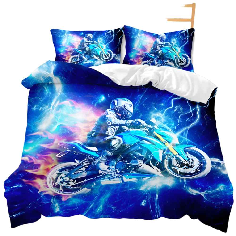 🏍️ Zoom into Dreamland – Dirt Bike Bedding for Little Adventurers - ThiGui