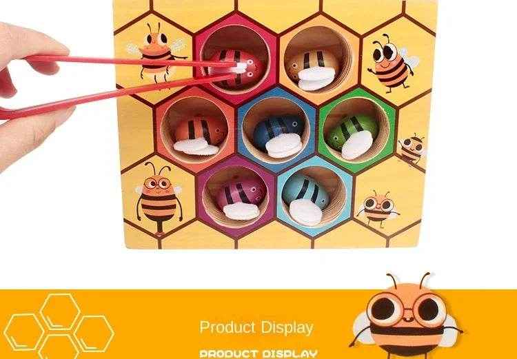 🌳Busy Bees Color Matching Game – Montessori Wooden Fun for Clever Little Hands - ThiGui