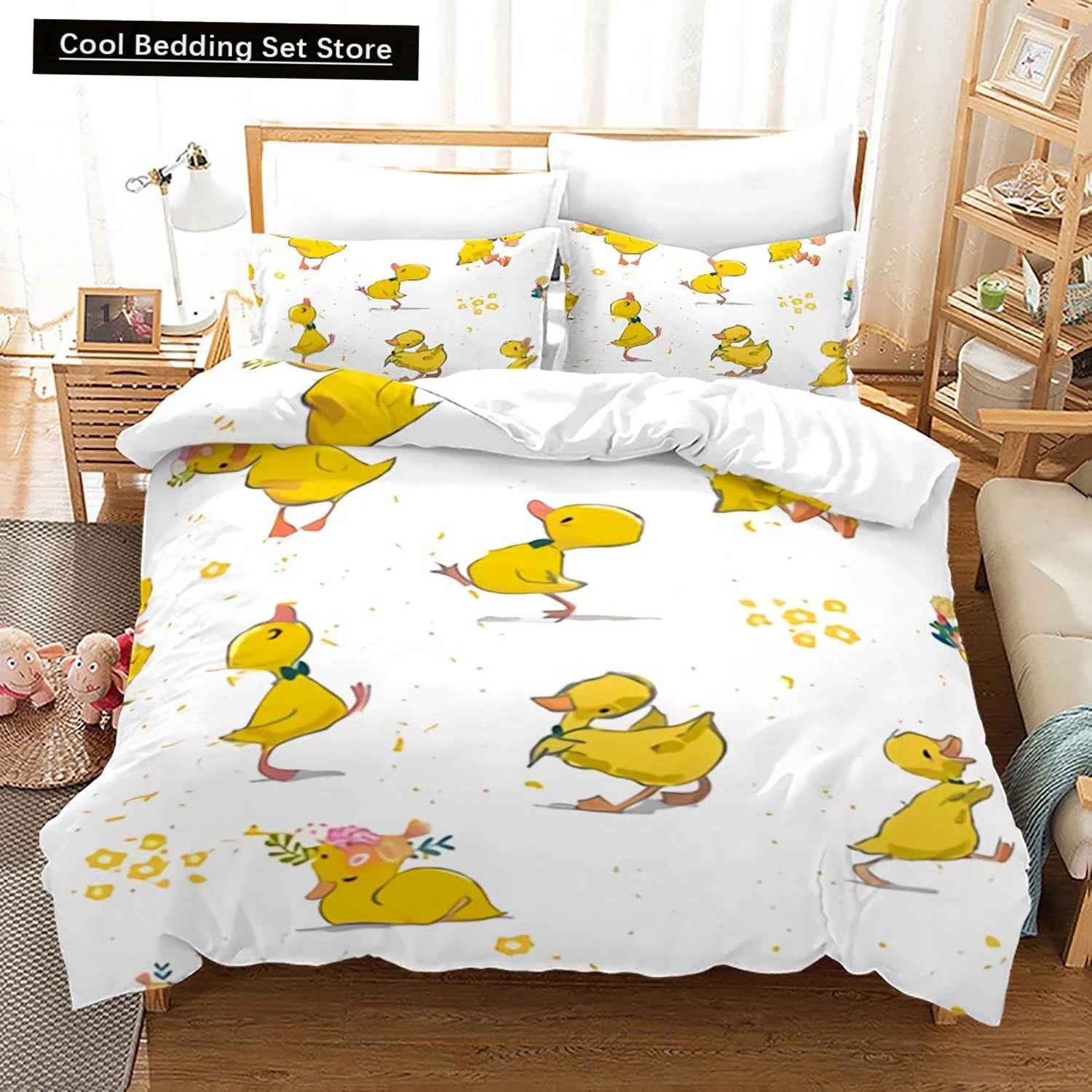 💛Adorable Yellow Duck Bedding Set for Kids & Grown-Ups! - ThiGui