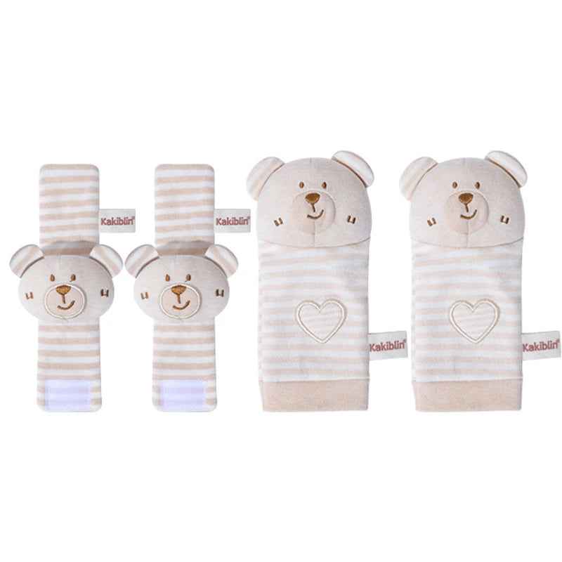 🐾 Baby’s First Discovery Set 👶 – Foot Finder Socks & Wrist Rattles for Sensory Fun! - ThiGui