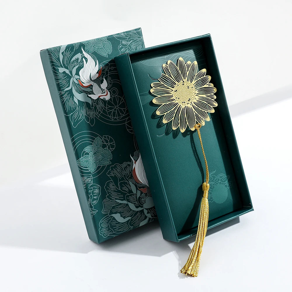 📚🌼 Blooming Thanks! Elegant Brass Flower Bookmarks – A Thoughtful Gift for Teachers 🌿🎁 - ThiGui