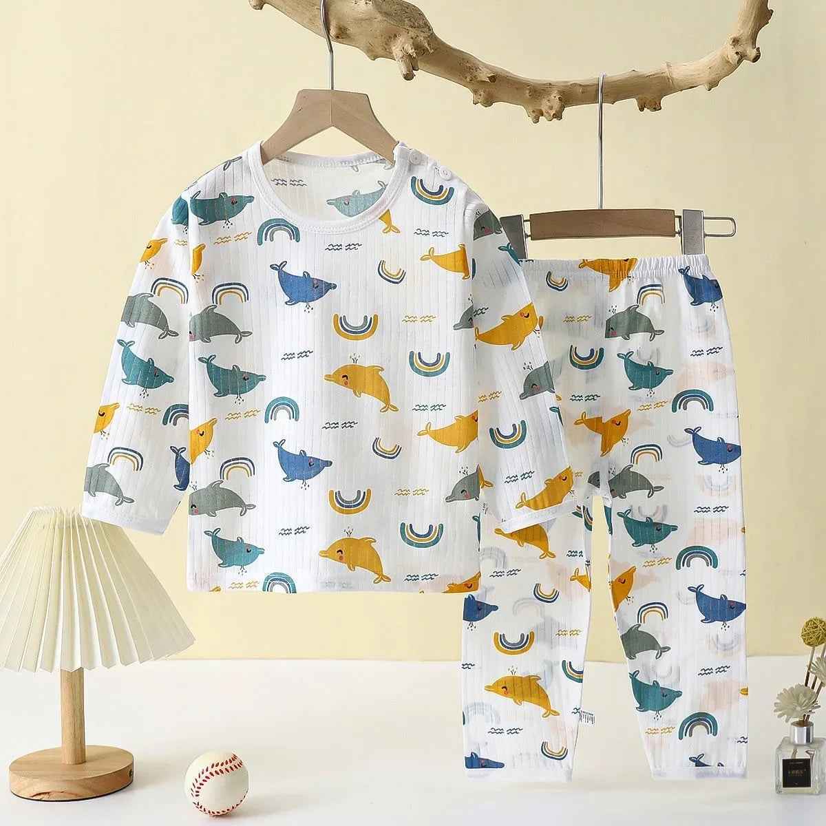 👦🛏️ Soft & Snuggly Cartoon Pyjama Set for Boys – Long & Short Sleeve Options! - ThiGui