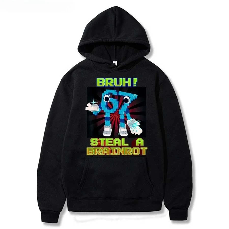 Bruh 67 Six Seven Brainrot Hoodie 😎🔥 Cool & Cosy Kids Streetwear Sweatshirt - ThiGui