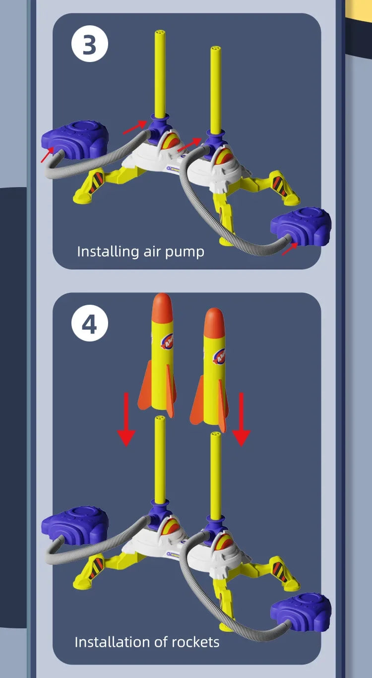 🚀 Ready, Set, STOMP! Air Rocket Launcher Toy for Outdoor Fun & Energy Burn 🔥👟 - ThiGui