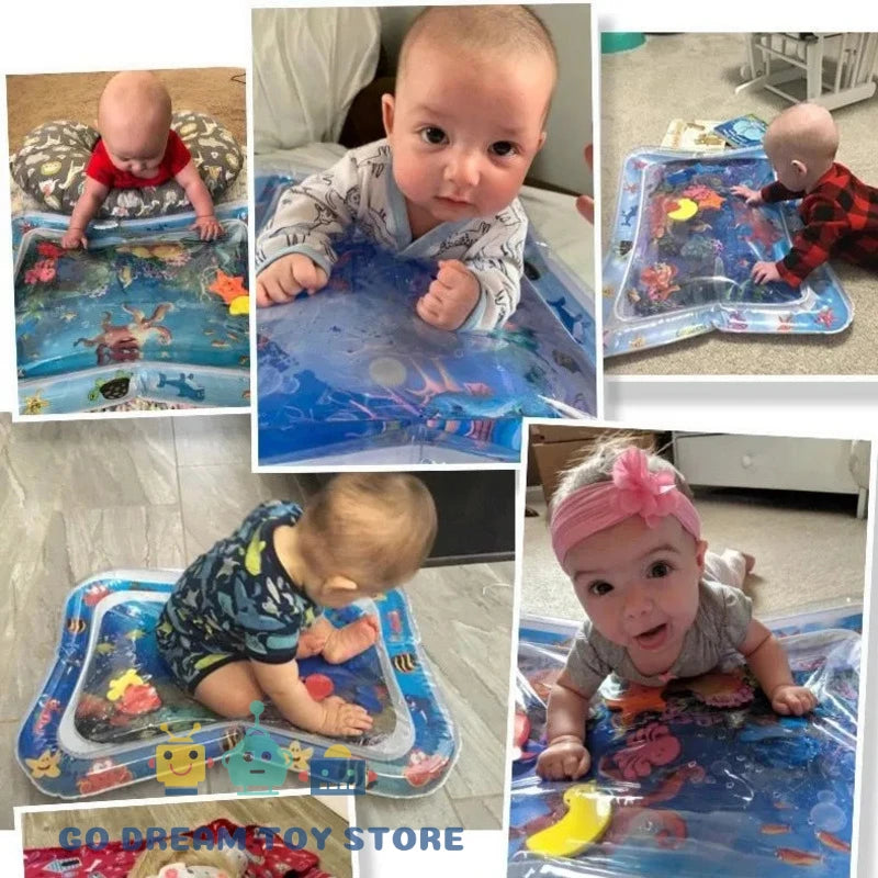 💧 Baby Water Play Mat – Inflatable Tummy Time Fun for Little Explorers! 🐢🌞 - ThiGui