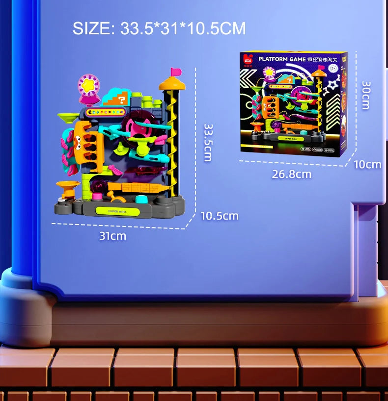 🧠🎢 Montessori Ball Track Adventure – Multi-Layer Rolling Fun for Growing Minds! 🔧👦 - ThiGui