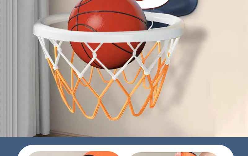 🏀 Stick & Dunk Basketball Set – Indoor Hoop Fun Without the Screws! 🧒💥 - ThiGui